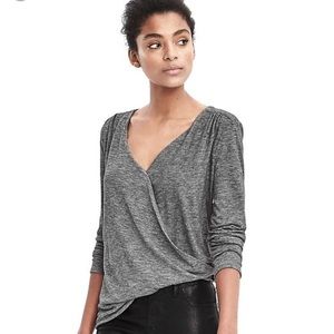 NWT! Banana Republic Long Sleeve Wrap Front Top